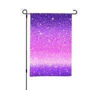 Drapeau de jardin double face à paillettes arc-en-ciel ombré, idéal pour l'extérieur ou le jardin, décoration de patio, 45,7 x 30,5 cm