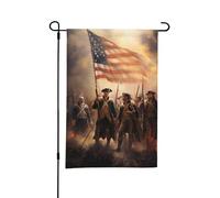 Drapeau de jardin double face, affiche de la guerre d'indépendance américaine, 30,5 x 45,7 cm, décoration extérieure