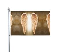 Drapeau de jardin double face ailes d'ange 90 x 150 cm - Convient pour une utilisation toute l'année, pour décorer les porches, balcons et terrasses - Mât non inclus.