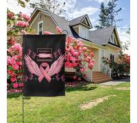 Drapeau de jardin double face « Ailes d'ange » pour la sensibilisation à la maladie d'Alzheimer, 28 x 40 pouces, décoration extérieure