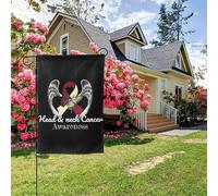 Drapeau de jardin double face « Angel Wings Head & Neck Cancer Awareness », 28 x 40 pouces, décoration extérieure