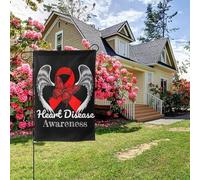 Drapeau de jardin double face « Angel Wings HeartAwareness », 28 x 40 pouces, décoration extérieure