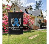 Drapeau de jardin double face « Angel Wings » pour la sensibilisation à la sclérose latérale amyotrophique, 71 x 101 cm, décoration extérieure