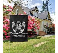 Drapeau de jardin double face « Angel Wings » pour la sensibilisation au cancer carcinoïde, 28 x 40 pouces, décoration extérieure