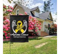 Drapeau de jardin double face « Angel Wings » pour la sensibilisation au cancer de l'acrobatie, 71 x 101 cm, décoration extérieure