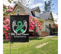 Drapeau de jardin double face « Angel Wings » pour la sensibilisation au cancer des voies biliaires, 71 x 101 cm, décoration extérieure