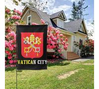 Drapeau de jardin double face avec emblème de la Cité du Vatican, 28 x 40 pouces, décoration extérieure