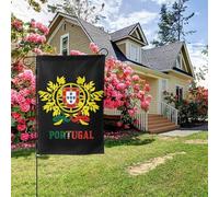 Drapeau de jardin double face avec emblème du Portugal, 28 x 40 pouces, décoration extérieure