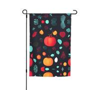 Drapeau de jardin double face avec fleurs de citrouille - 30,5 x 45,7 cm - Décoration extérieure - Résistant à la décoloration - Bannière décorative saisonnière pour terrasse, pelouse