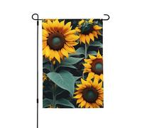 Drapeau de jardin double face avec fleurs sauvages tournesols 71 x 102 cm, bannière décorative pour porche, pelouse, terrasse, toutes saisons