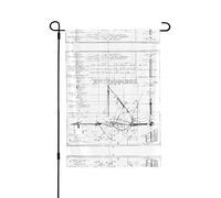 Drapeau de jardin double face avec géométrie mathématique Geek Calcul 71,1 x 101,6 cm (léger) - Impression intégrale vibrante pour cour, jardin, terrasse ou porche