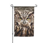 Drapeau de jardin double face avec hibou et oiseaux - 30,5 x 45,7 cm - Bannière extérieure saisonnière pour printemps, été, pelouse, porche, décoration d'intérieur, petit drapeau de jardin