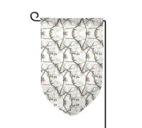 Drapeau de jardin double face avec imprimé camouflage d'arbre blanc de qualité supérieure pour décoration d'intérieur - Résistant aux intempéries et double couture - 45,7 x 31,8 cm