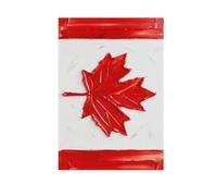 Drapeau de jardin double face avec peinture à l'huile Drapeau Canada | Double impression visible des deux côtés résistant aux intempéries et aux déchirures pour décoration de maison