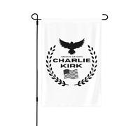 Drapeau de jardin double face Charlie Kirk In Our Hearts, bannière de maison, 71 x 101 cm