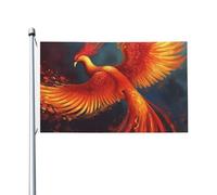 Drapeau de jardin double face de 0,9 x 1,5 m - Orange et rouge - Bannière de bienvenue saisonnière avec œillets en laiton - Décoration de fond photo pour cour, porche, pelouse