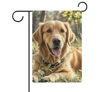 Drapeau de jardin double face de 30,5 x 45,7 cm : les drapeaux de jardin Golden Retriever sont durables, beaux et polyvalents décorations d'extérieur