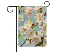 Drapeau de jardin double face de 30,5 x 45,7 cm : les drapeaux de jardin japonais floraux en fleurs de cerisier sont durables, beaux et polyvalents décorations d'extérieur