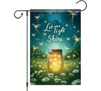Drapeau de jardin double face de 30,5 x 45,7 cm pour le printemps et l'été, laissez votre lumière briller, décoration de plage océan