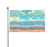 Drapeau de jardin double face de 90 x 150 cm - Convient pour une utilisation toute l'année, pour décorer les porches, balcons et patios - Mât non inclus.