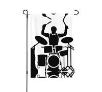 Drapeau de jardin double face de batteur 71,1 x 101,6 cm (léger) - Décoration imprimée vibrante pour cour, jardin, terrasse ou porche