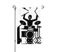 Drapeau de jardin double face de batteur 71,1 x 101,6 cm (léger) - Décoration imprimée vibrante pour cour, jardin, terrasse ou porche