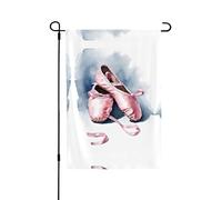 Drapeau de jardin double face de danseuse de ballet 71,1 x 101,6 cm (léger) - Décoration imprimée vibrante pour cour, jardin, terrasse ou porche