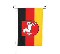 Drapeau de jardin double face de la Basse-Saxe - 30,5 x 45,7 cm - Décoration extérieure de cour - Impression intégrale résistante à la décoloration - Bannière décorative saisonnière pour terrasse