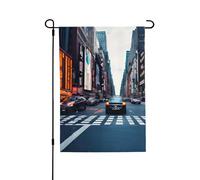 Drapeau de jardin double face de la ville de New York 71 x 102 cm, bannière décorative pour porche, pelouse, terrasse, toutes saisons