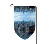 Drapeau de jardin double face de qualité supérieure à imprimé New York Fashion City pour décoration d'intérieur - Résistant aux intempéries et double couture - 45,7 x 31,8 cm