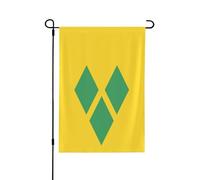 Drapeau de jardin double face de Saint-Vincent-et-les-Grenadines - Décoration résistante aux intempéries pour cour et terrasse - 71 x 102 cm