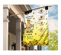 Drapeau De Jardin Double Face Drapeau De Décoration Drôle Jardin Signe Un Adorable Cheval Avec Des Tournesols. Il Était Une Fois Une Fille Qui Aimait Les Chevaux. S