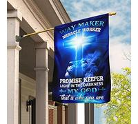 Drapeau De Jardin Double Face Drapeaux De Pirate Drôle Drapeaux De Vacances Jésus Dieu, Créateur De Chemins, Faiseur De Miracles, Tenant De Ses Promesses, Lumière Dans Les Ténèbres M