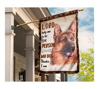 Drapeau De Jardin Double Face Drapeaux De Vacances Durable Jardin Signe Décoration Pour Balcon Extérieure Patio Chien Chien Animal De Compagnie Seigneur Aide-Moi À Être Une Personne S