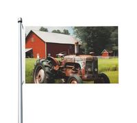 Drapeau de jardin double face en polyester 200D de 0,9 x 1,5 m, bannière lourde d'entreprise, tracteur agricole, drapeau de jardin vertical pour décoration de vacances, bannière d'extérieur avec 2