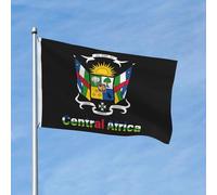 Drapeau de jardin double face en polyester avec emblème national de l'Afrique centrale, 90 x 150 cm, décoration d'extérieur, pour la maison, le jardin, les festivals