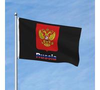 Drapeau de jardin double face en polyester, emblème national de la Russie, 90 x 150 cm, décoration d'extérieur, pour la maison, le jardin, les festivals