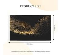 Drapeau de jardin double face en polyester, imprimé sable noir et or, 152 cm x 91 cm, avec œillets