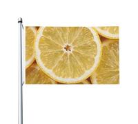 Drapeau de jardin double face en polyester Lemon Group ImageFlag 1,5 m x 0,9 m avec œillets