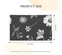 Drapeau de jardin double face en polyester, motif floral noir, 152 x 91 cm, avec œillets