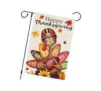 Drapeau de jardin double face en Turquie de Thanksgiving - 45 x 30 cm - Pour l'extérieur - Automne - Pour jardin