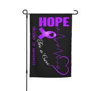 Drapeau de jardin double face « Espoir de guérison » pour la sensibilisation à la trisomie 18, bannière de 30 x 45 cm, décoration saisonnière pour la ferme, la cour, la maison ou l'extérieur