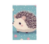 Drapeau de jardin double face hérisson à pois - 61 x 91 cm - Ne se décolore pas - Toile de fond pour photo - Bannière pour cour, porche, pelouse, décoration extérieure