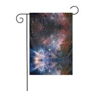 Drapeau de jardin double face imprimé de la Voie lactée de l'Univers, nébuleuse, 30,5 x 45,7 cm, anniversaire, mariage, vacances, cour, extérieur