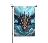 Drapeau de jardin double face imprimé dragon volant - Bannière de vacances à suspendre pour décoration de cour 31,8 x 45,7 cm