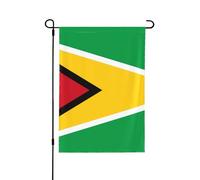 Drapeau de jardin double face imprimé drapeau de la Guyane - Bannière de vacances à suspendre pour décoration de cour 71,1 x 101,6 cm