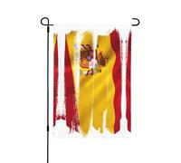 Drapeau de jardin double face imprimé drapeau de l'Espagne - Bannière de vacances à suspendre pour décoration de cour, panneau de bienvenue 71,1 x 101,6 cm