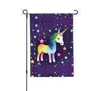 Drapeau de jardin double face imprimé étoile à un cheval (71,1 x 101,6 cm), drapeau de bienvenue pour les vacances saisonnières, décoration extérieure