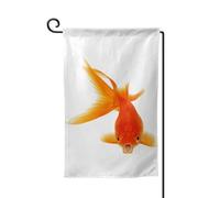 Drapeau de jardin double face imprimé poisson véritable de qualité supérieure, drapeaux de jardin pour décoration d'intérieur - Résistant aux intempéries et double couture - 45,7 x 31,8 cm