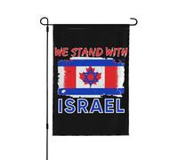 Drapeau de jardin double face « Je soutiens Israël » pour décoration extérieure de maison, fête, jardin, bannière